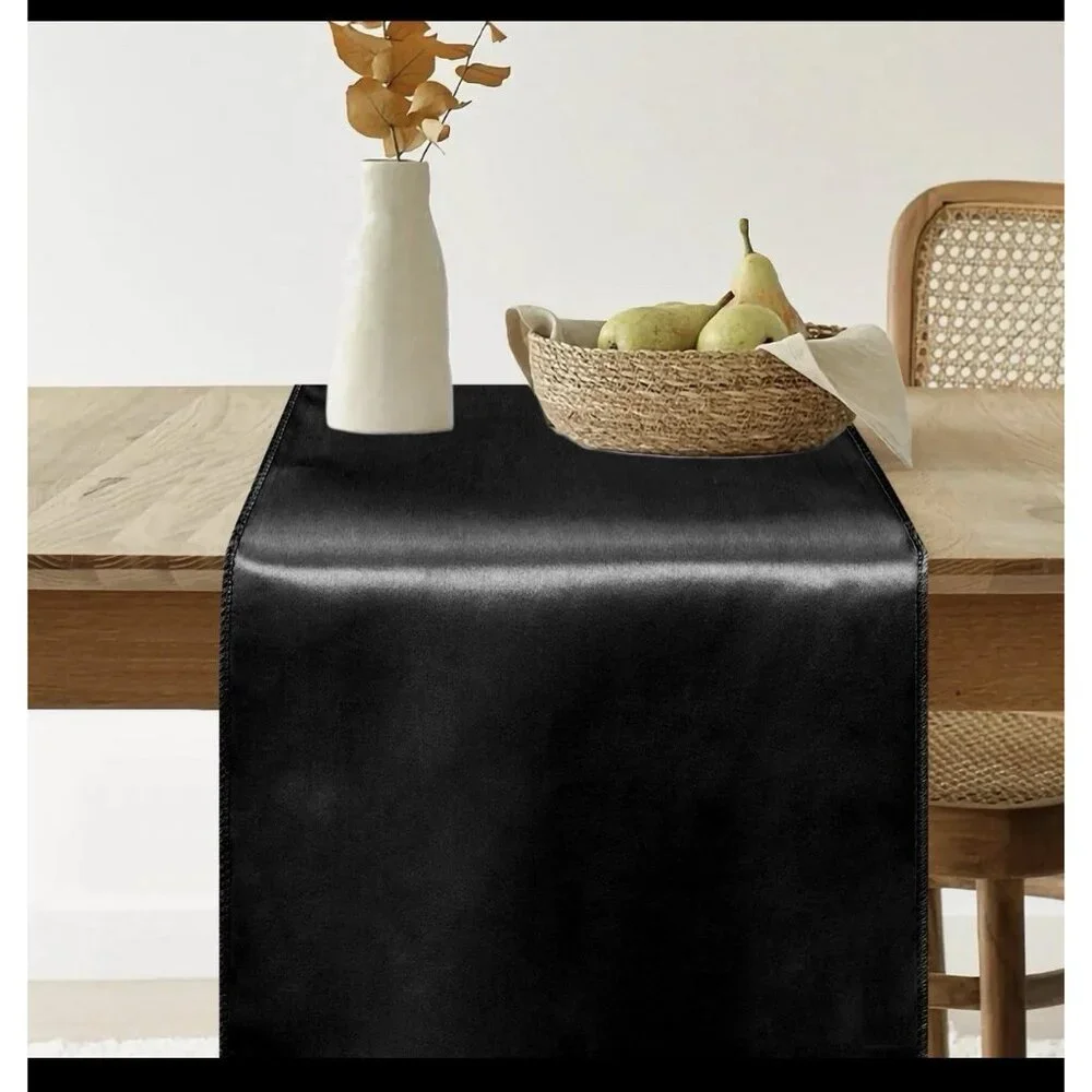 4~pc Black Satin  9